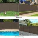 5' x 24' Privacy Fence Kit Freestanding Mesh Screen with Iron Poles Temporary Fencing Outdoor Patio Backyard Divider Dog Air Conditioner Trash Fence Brown