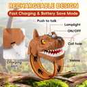 Dinosaur Walkie Talkies for Kids Rechargeable, Wrist Two Way Radios with Flashlight, Long Range Outdoor Adventure Toys,Brown Dino Watch Walkie Talkie Birthday Gifts for Boys Girls Ages 4-12