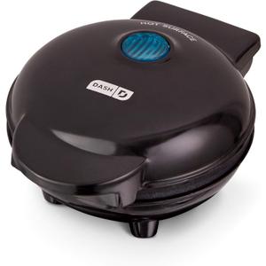 Dash Mini Maker Grill - Compact & Indoor Electric Grill - Efficient & User-Friendly Device with Nonstick Surface - Quick Heat-Up System - Easy-to-Clean & Store - Black (4 Inch Cooking Surface)