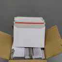 100 Pack 6.5 x 4.5 Rigid Mailers with Self Sealing Flap, Bulk Stay Flat Cardboard Envelopes for Shipping Postcards, Photos (White) - Cardboard Mailers