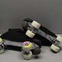 Bont Parkstar Vegan Black Suede Professional Roller Skates for Park Ramps Bowls Street - Rollerskates for Outdoor and Indoor Skating. Size 11 EU 46