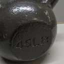 Amazon Basics Cast Iron Kettlebell with Enamel Finish, 45lbs / 20.4kgs, Black