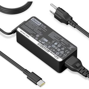 Charger Compatible with Lenovo Laptop Computer Thinkpad Yoga Chromebook USB C Laptop Charger 65W 45W