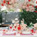 WRAPAHOLIC 50 Sheets Valentines Day Paper Place Mats - 11 x 17 Inch Disposable Placemat Love Heart Decorative Paper Table Mats for Dinner Table Setting Holiday Party Supplies