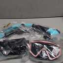 Aegend Snorkeling Gear for Adults Youth Kids, Dry Snorkel Set Panoramic View Enhanced Anti-Leak and Anti-Fog Technology, Adjustable Strap for Snorkeling Scuba Diving Swimming with Mesh Bag (2PACK-Green & Pink)