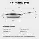 Ranbomer Hybrid Ceramic Non Stick Frying Pan 10 Inch, 5-Ply Stainless Steel Skillet,Stay-Cool Handle,Induction Ready, Compatible with All Cooktops, PFAS-Free, Non-Toxic.(10 Inch)