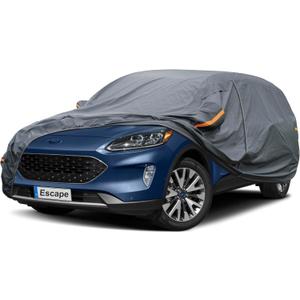 Premium Car Cover Custom Fit Ford Escape (2008-2025), 16 Layers Heavy Duty Car Cover Waterproof All Weather with Zipper Door for Sun Rain Snow Dust Uv Protection