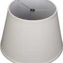 10" Top Diameter x 13" Bottom Diameter x 9" Slant Height with Washer (Spider) Attachment for Lamps with a Harp (Linen White)