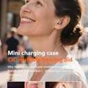 Hearing Aid for Elderly - Wireless Charging, Noise Cancelling Invisible Hearing Aids, Hi-Fi Sound, Double-Layer Earbuds Comfortable Wear, Easy to Use Portable Hearing Amplifier