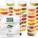 48 Set Deli Container with Lids 8oz - Perfect for Food Prep Containers, Plastic Meal Box, and Meal Prep Kit - Durable and Reusable