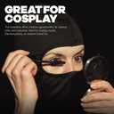 3 x Fuinloth Balaclava Ski Mask, Motorcycle UV Protector Scarf, Summer Cooling Neck Gaiter for Men/Women (Black)