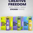 Premium Printable Vinyl Sticker Paper for Inkjet Printer and Laser - 200 White Matte Sticker Paper Waterproof - Durability Adhesive Paper 8.5x11 (Matte, 200 Sheets)