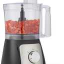 Amazon Basics Food Processor and Vegetable Chopper with 10 Cup Bowl, 2-Speed, 500 Watt Motor, Pulse Function, Dishwasher Safe Parts, Black
