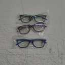 3 Pack Progressive Multifocus Reading Glasses for Men Women Blue Light Blocking Spring Hinges Computer Readers (3 Mix C3,1.75)