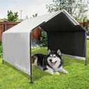 Dog Shade for Outside, 4'x4'x3' Large Outdoor Dog Tent, Waterproof All-Season Pet Canopy Shelter with Ground Nails for Dogs, Cats, Small Animals and Livestock