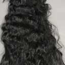 26 Inch Black Synthetic Lace Front Wig,100 Protein Silk Deep Water Wave Lace Front Wig,Curly Glueless Wigs For Black Women,Hair Replacement Wigs Perfect for Daily & Party Use (Black)