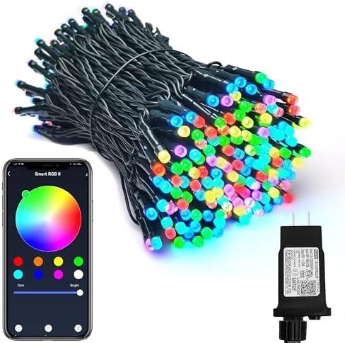 Smart WiFi LED Christmas Lights, APP-Controlled RGB Fairy String Lights, Ideal for Xmas Tree, Garden, Home, Party, Halloween Festival Deco (66ft-200LED)