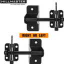 HILLMASTER Self Locking Gate Latch for Wooden Fence,Heavy Duty Gravity Fence Latch Privacy Door Latch for Wood Gate,Metal Gates,Vinyl Fence,Gate Hardware Gate Door Lock for Outdoor Pool,Black Finish