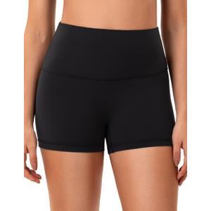 YUNOGA No Front Seam Biker Shorts for Women, High Waisted Tummy Control 3" Inseam Exercise Athletic Gym Running Yoga Shorts (Charcoal Grey,XL) (Black, XL)
