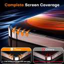 TOCOL for iPhone 16 Pro Max Screen Protector, 9H Hardness Military Grade Shatterproof HD Tempered Glass Full Coverage Easy Installation Case Friendly 2 Pack