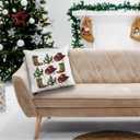 Western Christmas Pillow Covers 18x18, Western Christmas Decorations, Cowboy Boots Hat Cactus Decorative Pillow Covers, Christmas Decorations for Living Room Bedroom Home Office,Pillowcover (Pillow-sd-03)
