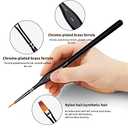 Golden Maple Miniature Paint Brushes, 15PC Model Brushes Micro Detail Paint Brush Set, Fine Detailing for Acrylics, Oils, Watercolors & Paint by Number, Figurine (Black)