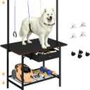 36 In Dog Grooming Table with Drawer & Wheel for Medium Large Dog at home