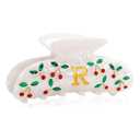 Hair Accessories for Women - Initial Cherry Hair Clips, Fashion Durable Hair Clip Cherry Print Hair Accessories | Personalized Wedding Bridesmaid Birthday Gifts for Women, Letter R