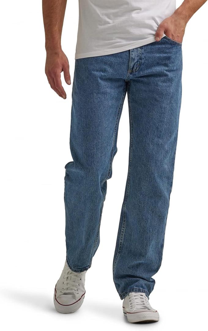 Wrangler Authentics Men's Classic 5-pocket Regular Fit Cotton Jean (36W x 34L, Vintage Blue Grey)
