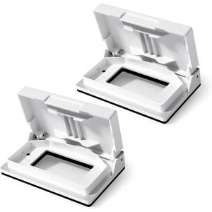 ELEGRP Horizontal Outdoor Cover for Decotative Receptacles, Weatherproof Wall Plate, Outdoor Electrical Outlet Cover, Standard Size 1-Gang 4.77 x 2.97, Thermoplastic, 2 Pack, White
