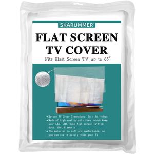 SKARUMMER Foam Flat Screen TV Cover and Bubble Flat Screen TV Protective Covers Fits Up to 65''W x 36''H, Flat Screen TV Protection During House Moving, Storing, or Home Renovation (Double-layer)