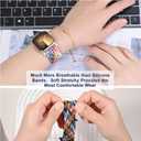 Magnetic Braided Loop Band Compatible with Apple Watch Series 11 10 42mm 9 8 7 6 5 4 40mm 41mm for Women Men, Stretchy Nylon Elastic Sport Strap for iWatch SE 1/2/3, New Pride