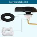 Universal Metal Side Mount Toilet Handle Replacement Kit Compatible with Kohler K-GP30324-CP/Glacier Bay Toilet with 1pc Flapper Chain, Toilet Flusher Lever, Oil Rubbed Bronze
