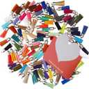 MSCFTFB 100 Pieces 1.5inch Mini Tassels Faux Suede Mala Tassel Kit for Earring Necklace Jewelry Making Garland Keychain Dreamcatcher Charms DIY Crafts (Watermelon)