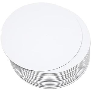 qiqee 9-Packs Cake Boards Round 12 Inch White Cake Circles Rounds Base Food-Grade Cardboard Cake Plate（Thinner But Stronger）