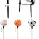 Solar Stake Lights, Outdoor Baseball Soccer Basketball Theme LED Lamp for Garden Yard Pathway Patio Walkway Landscape Festive Party Decor (Mix Balls)
