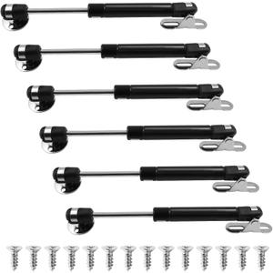 BokWin 6 Pcs 100N/22.5lb Black Gas Strut Lift Support,8 Inch Steel Gas Support Shocks,Gas Lid Supports Gas Shock for Door Tool Box Cabinet Cupboard