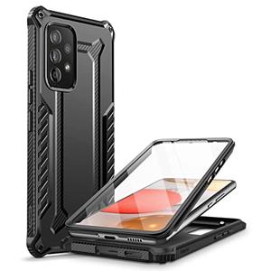 Clayco Xenon Case for Samsung Galaxy A53 5G Case, [Built-in Screen Protector] Full-Body Rugged Cover Compatible with Fingerprint Reader, 6.4 inch 2022 Release Black,Set of 3