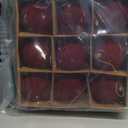 3.15inch Burgundy Velvet Christmas Ornaments Balls, 12PCS Flocked Plastic Balls Christmas Tree Decorations Xmas Hanging Ornaments (Red Wine, 3.15inch)