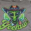 Yeehaw Alien Cowboy Western Shirt Space Lover Halloween T-Shirt, Size: 2XL