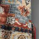 LBRO2M Boho Area Rug Washable Rugs for Bedroom Low Piles Indoor Carpet, Non Slip Soft Rug for Living Room, Dining Room, Red Rug Foldable Pet Friendly Area Rugs Stain Resistant (Unknown Size)