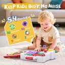Montessori Busy Board Toys for 1 Year Old Boy, 1 Year Old Boy Birthday Gift, 54-in-1 English & Spanish Baby Busy Board Montessori Toys, Ideals 1st Birthday Gifts Boy, 1 Year Old Boy Toys Gifts
