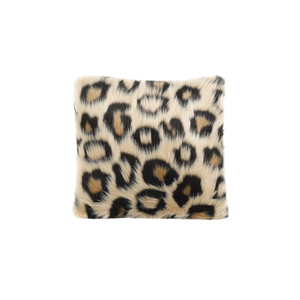INSMEER 1PC True Leopard Print Pillow Case Decorative Faux Fur Leopard Pillow Covers Plush Shaggy Cheetah Pillow Cases for Bedroom Couch Sofa 18x18 inch