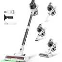 Cordless Stick Rechargeable Vacuum Cleaner, Lightweight, 55min Runtime, 9 in 1 Powerful Suction, Self Standing, Wide Angle LED Headlight, Ideal for Carpets, Hardwood Floors, Pet Hair, and Home