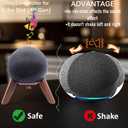 Real Wood Stand for Echo Dot (5th Gen)(4th Gen),Tripod Accessories Protect Speaker for Better Sound,Secure Stable Wooden Mount Holder for Echo Dots (Newest Model) 2024,(Walnut)