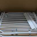 owlie Baby Gate Indoor 75-85 Inch, Extra Wide Safety Gate for Dogs Large Stairway Gate Adjustable Baby Gates Pressure Mount Wide Gates for Pet Stairway Doorways No Drilling White (30.5'' Tall)