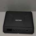 Large Biometric Gun Safe fits 4 pistols, 100 Sets of Fingerprint Handgun Safe with Internal Light & Silent Mode, Emergency Power Supply Gun Lock Box for Home Bedroom Bedside Nightstand and Car TOPMEDA