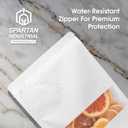 Spartan Industrial - 5" X 8" White Zip Top Food Bags - Pack of 1000 Resealable Smell-Proof Pouches for Packaging Coffee, Tea, Spices, Snacks, and More