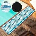 Mindsoft 78.7 x 15.7 Inches Pool Mats for Deck Large Poolside Seating Mat Neoprene Non Slip Swimming Pool Cushions Pad for Deck Outdoor Summer Beach Lounging Poolside Chair Accessories