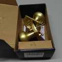 2 Pack Brushed Gold Interior Door Knobs, Satin Brass Pismo Door Knob for Hall & Closet